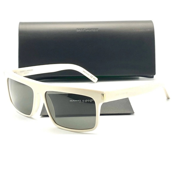 Saint Laurent Sl246 003 Ivory Authentic Sunglasses 57-15 140 W/case - Picture 1 of 12